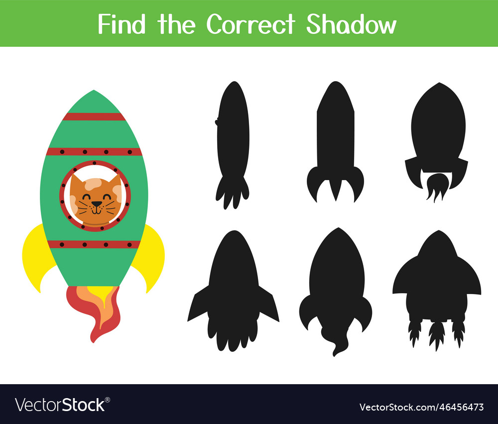 Find the correct shadow matching game with cute