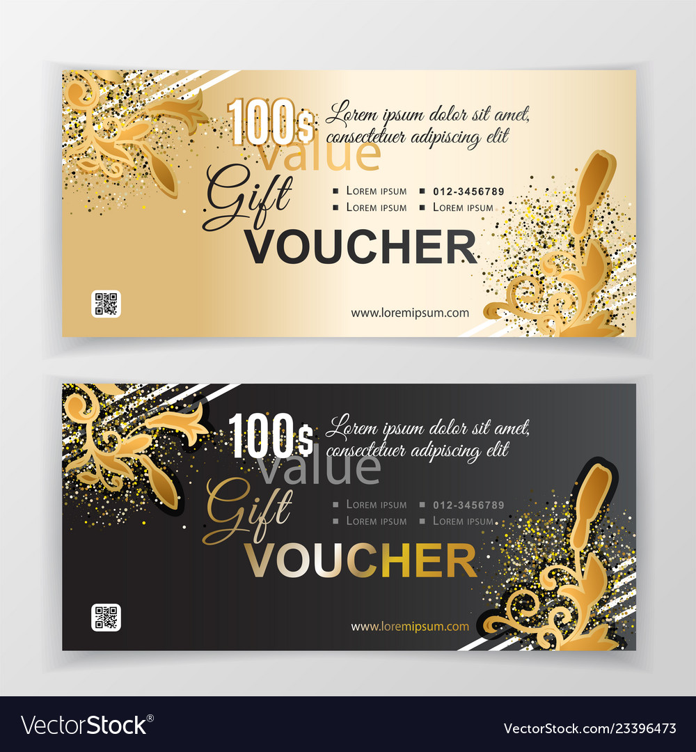 Gift voucher template universal flyer Royalty Free Vector