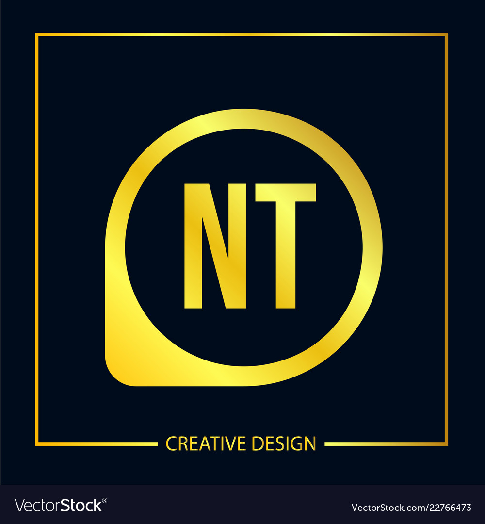 Initial Letter Nt Logo Template Design Royalty Free Vector