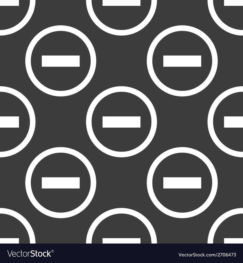 Minus web icon flat design seamless pattern