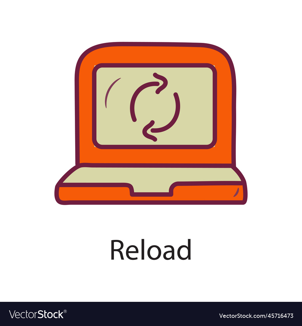 Reload fill outline icon design data
