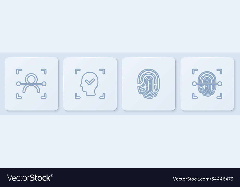 Set line face recognition fingerprint