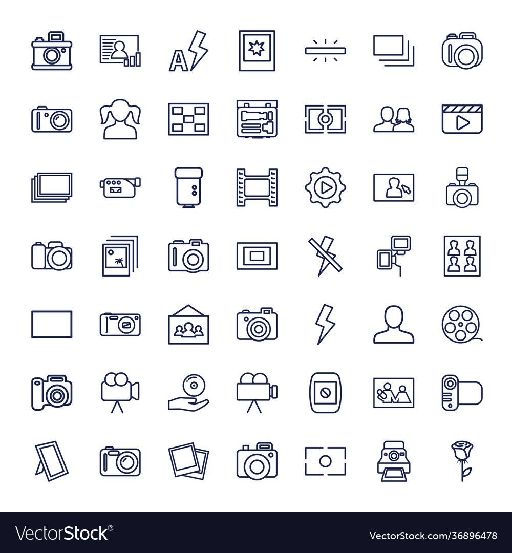 49 picture icons Royalty Free Vector Image - VectorStock