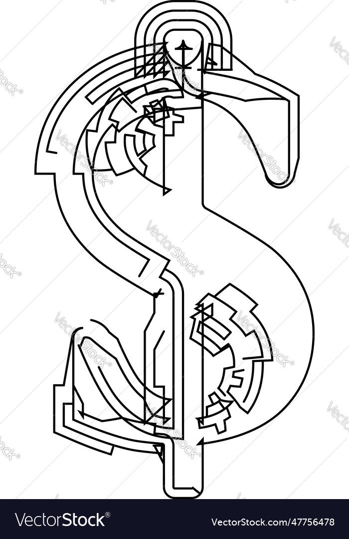 Architectural project font technical draw style vector image Architectural project font technical draw style
