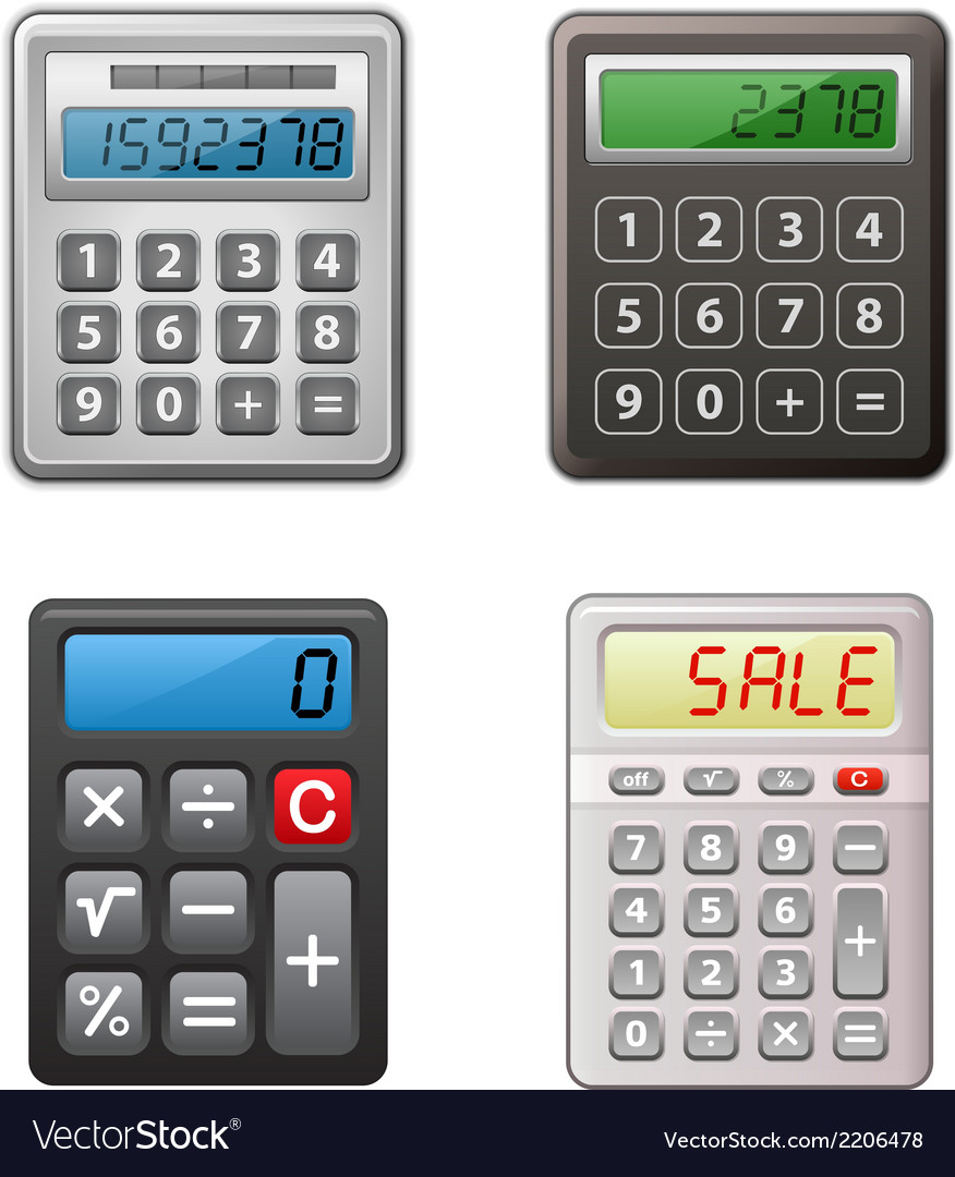 Calculator collection Royalty Free Vector Image