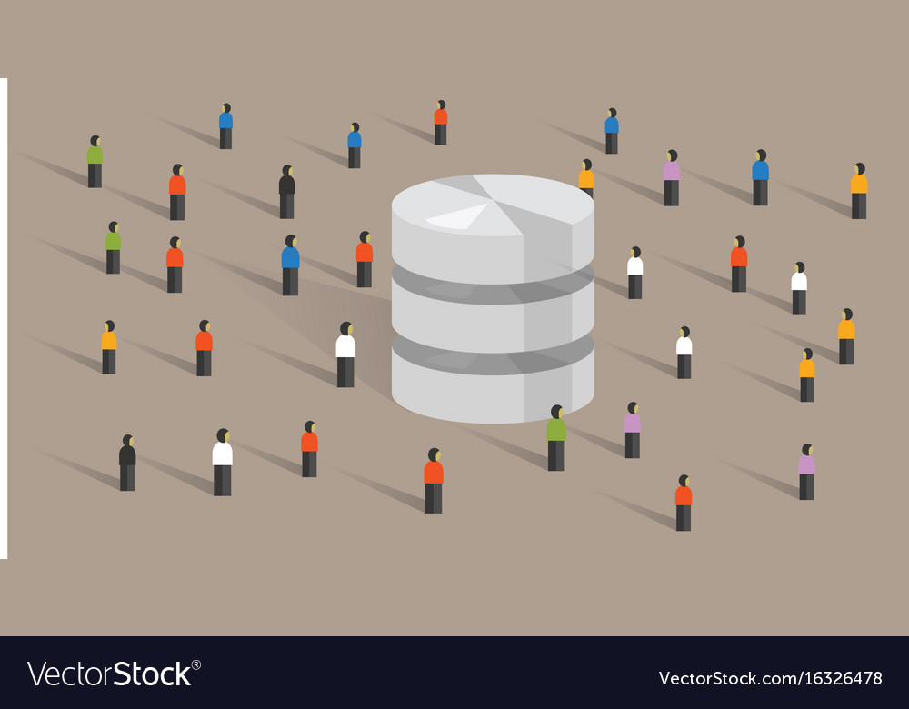 Datenbank Big Data Server Web Hosting Menschen Menge