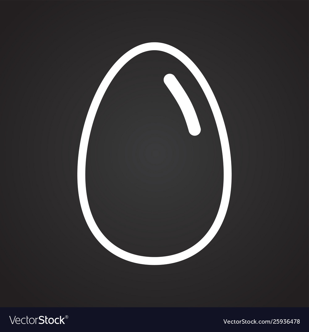 Egg related icon on background for graphic and web vector image Egg related icon on background for graphic and web