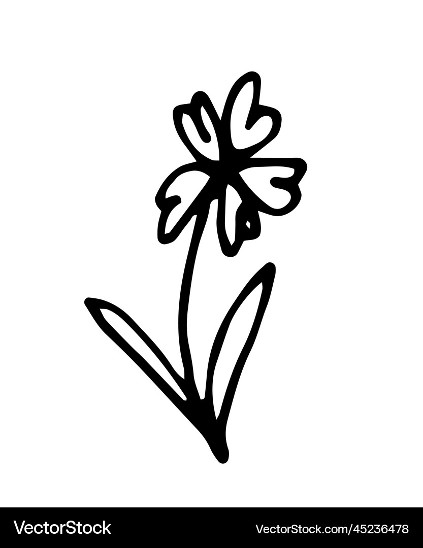 Lovely Heart Flower Royalty Free Vector Image Vectorstock