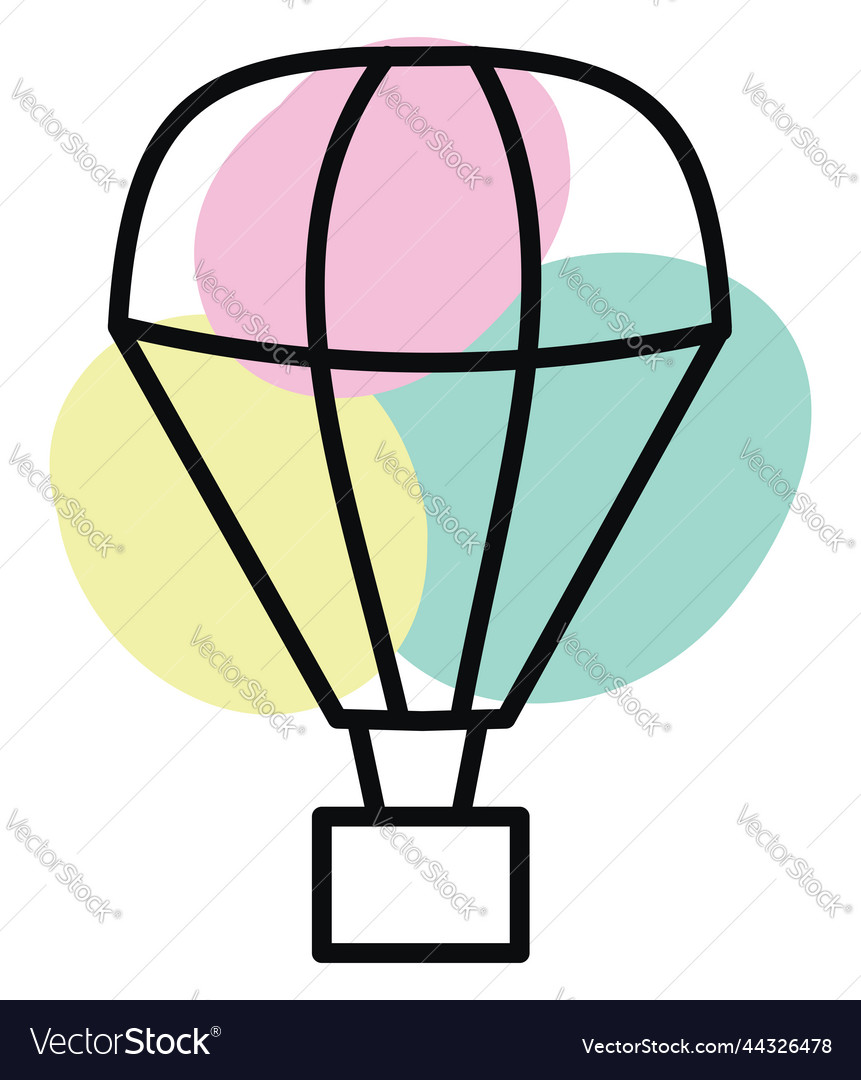 Marketing hot air balloon on a white background