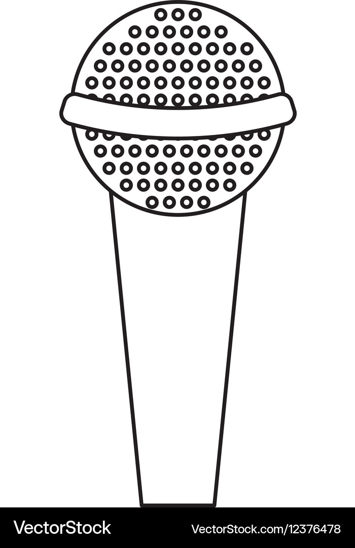 Microphone retro device icon Royalty Free Vector Image