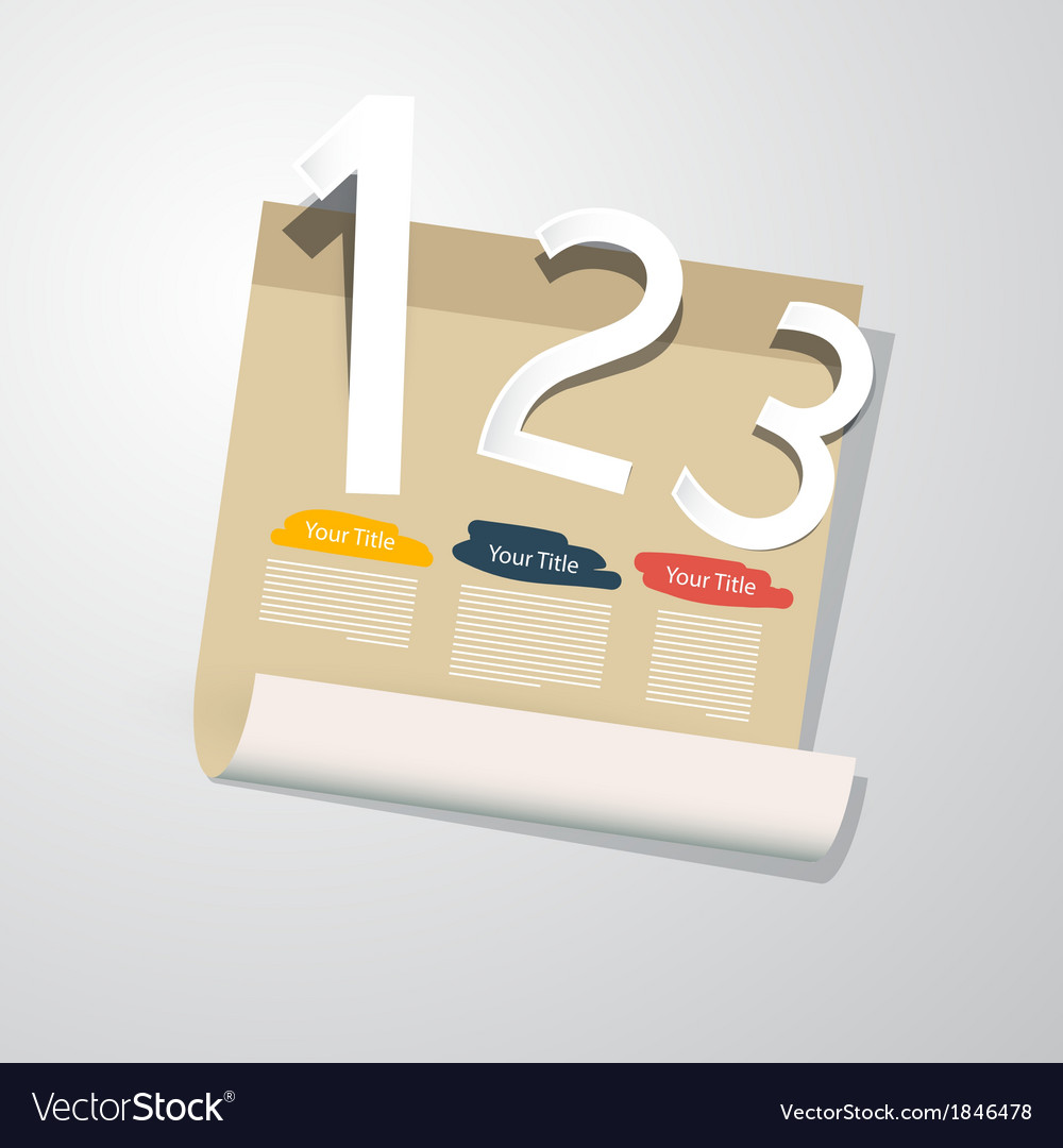 Progress steps for tutorial infographics