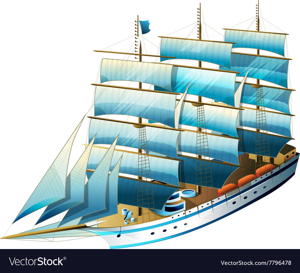 Sailing Ship Royalty Free Vector Image VectorStock