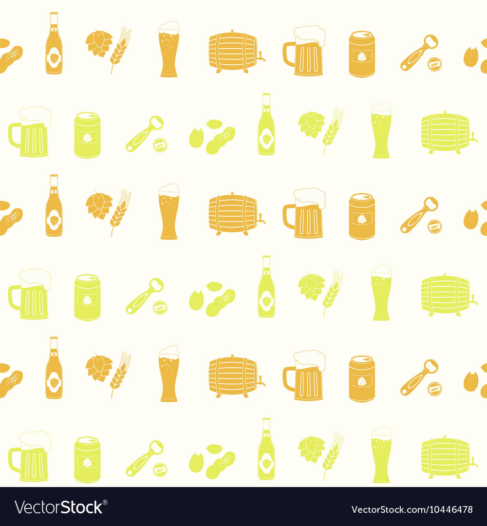 Seamless pattern with beer icons