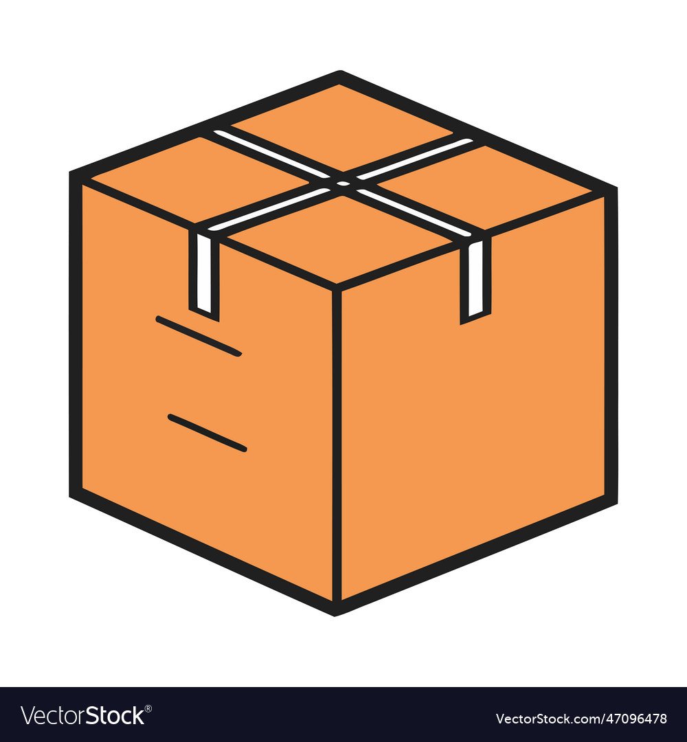 Shipping box symbolizes industry transportation