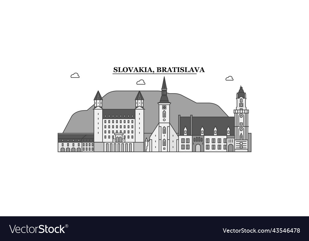 Slowakei bratislava Stadt Skyline isoliert