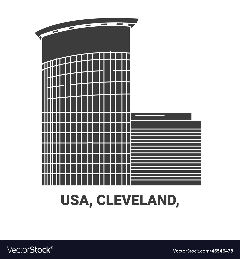 Usa cleveland travel landmark Royalty Free Vector Image