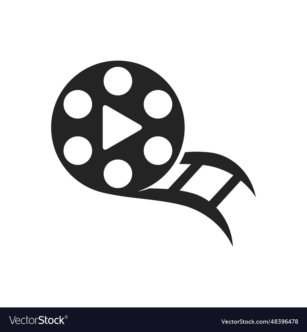 Video logo template isolated brand identity icon Vector Image