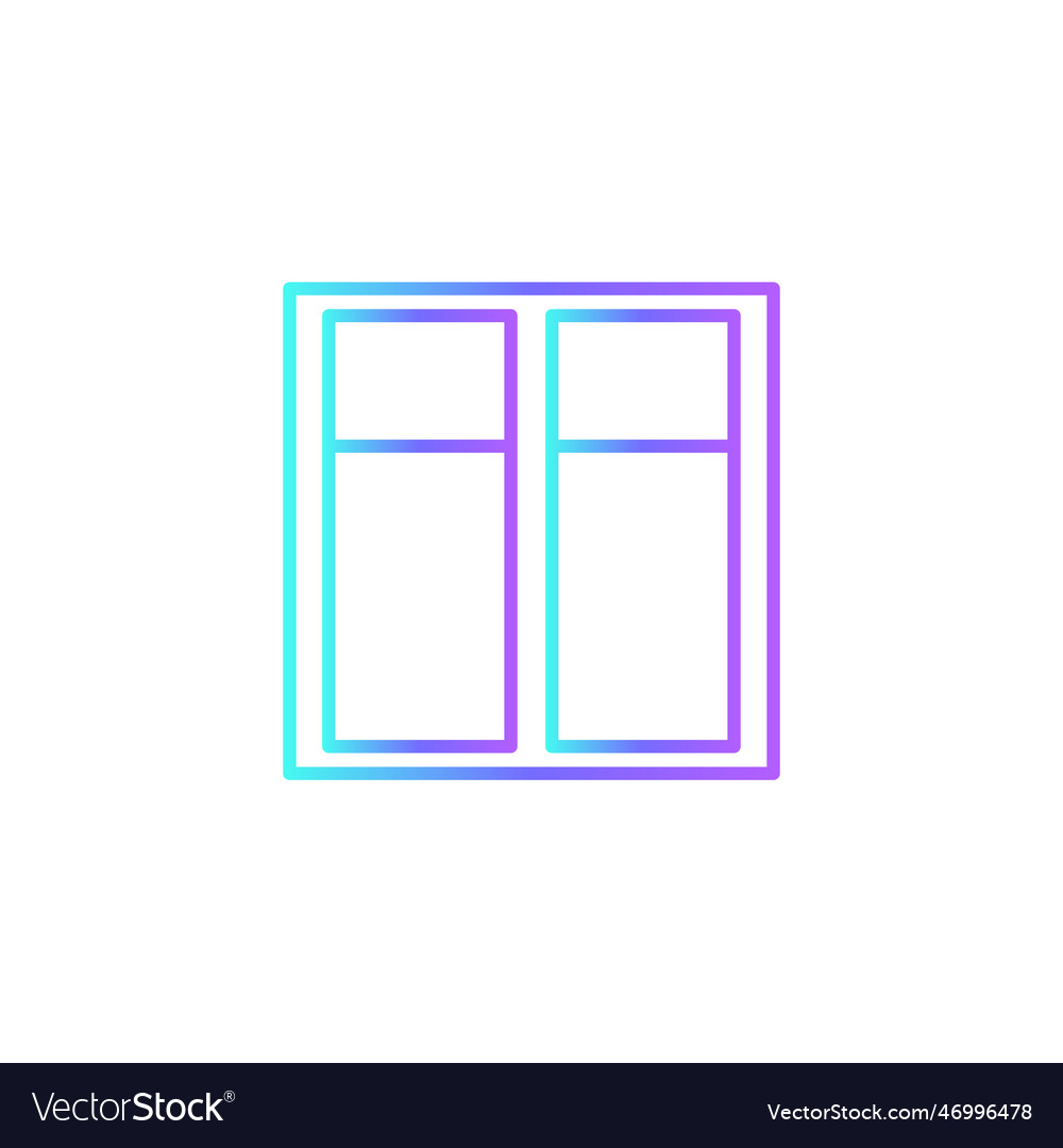 Window real estate icon with blue duotone style