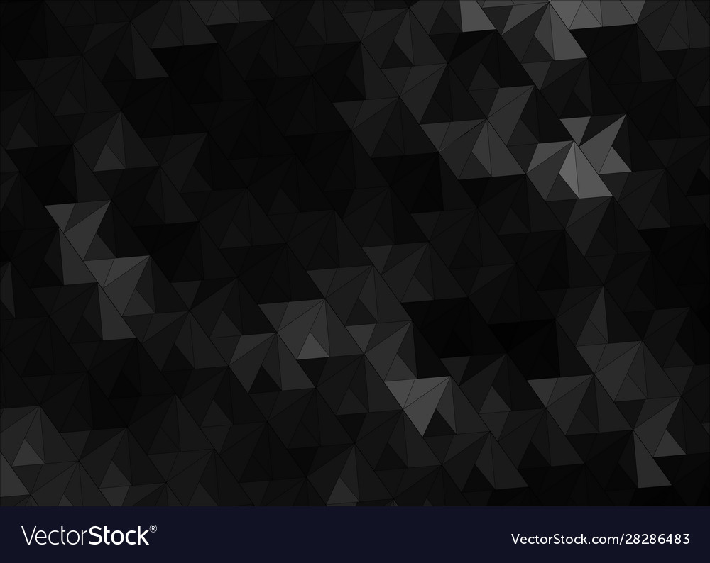 Black abstract background with triangles Vector Image