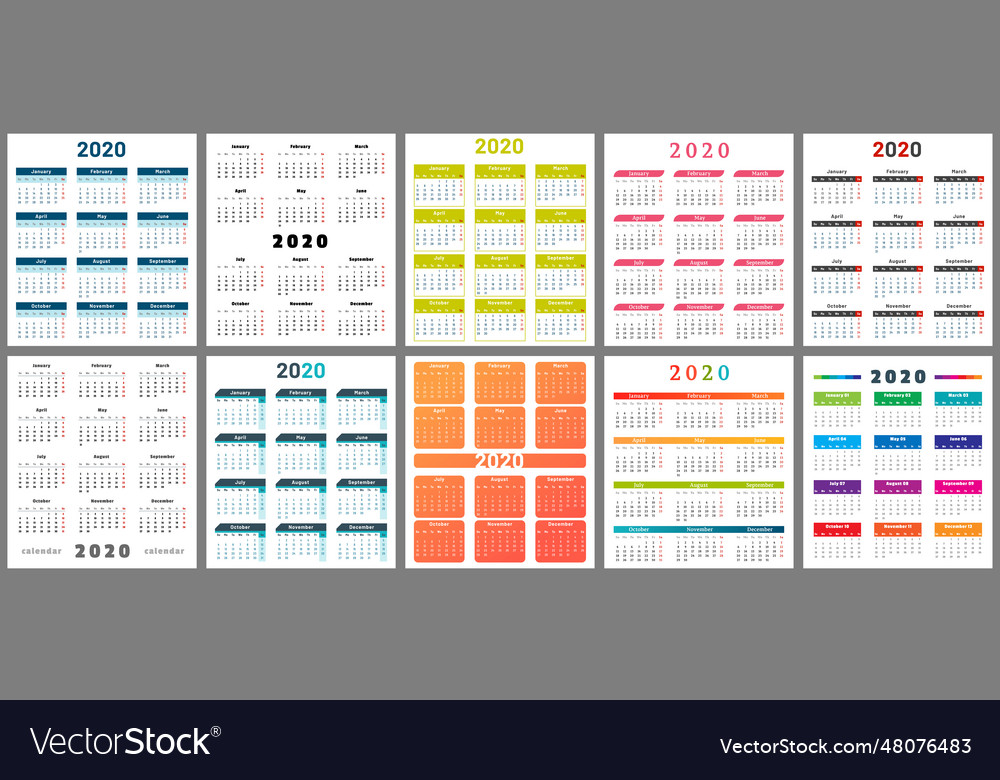 Calendar 2020 wall planner calendars week starts