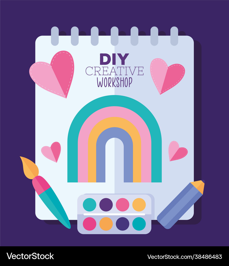 Diy creative workshop Royalty Free Vector Image