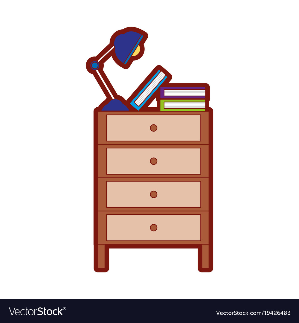 Line color cabinet file archive with lamp desk