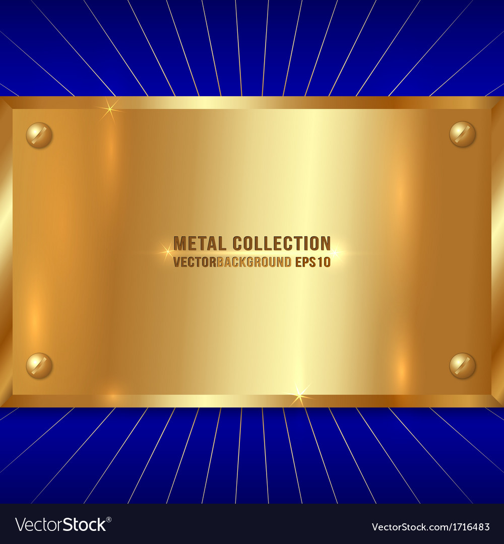 Metallic golden plate