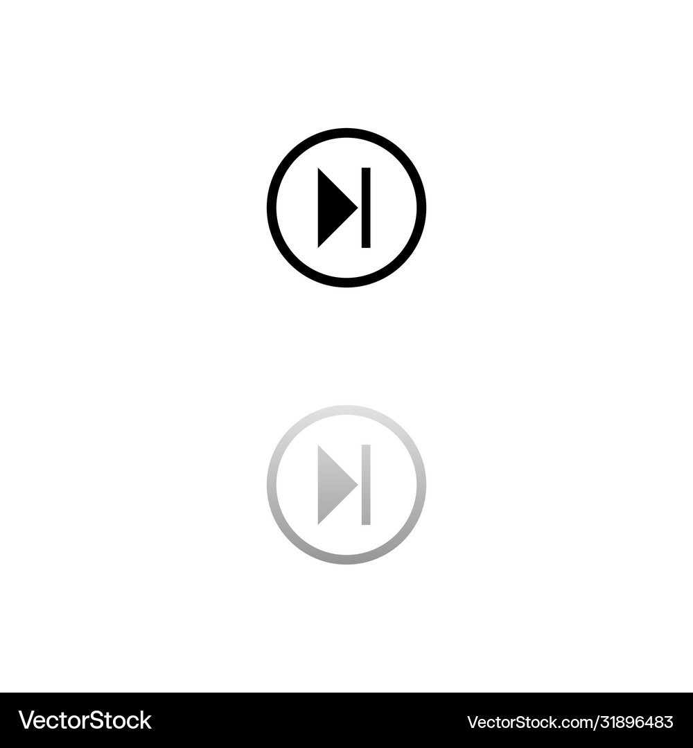 Next track icon flat Royalty Free Vector Image