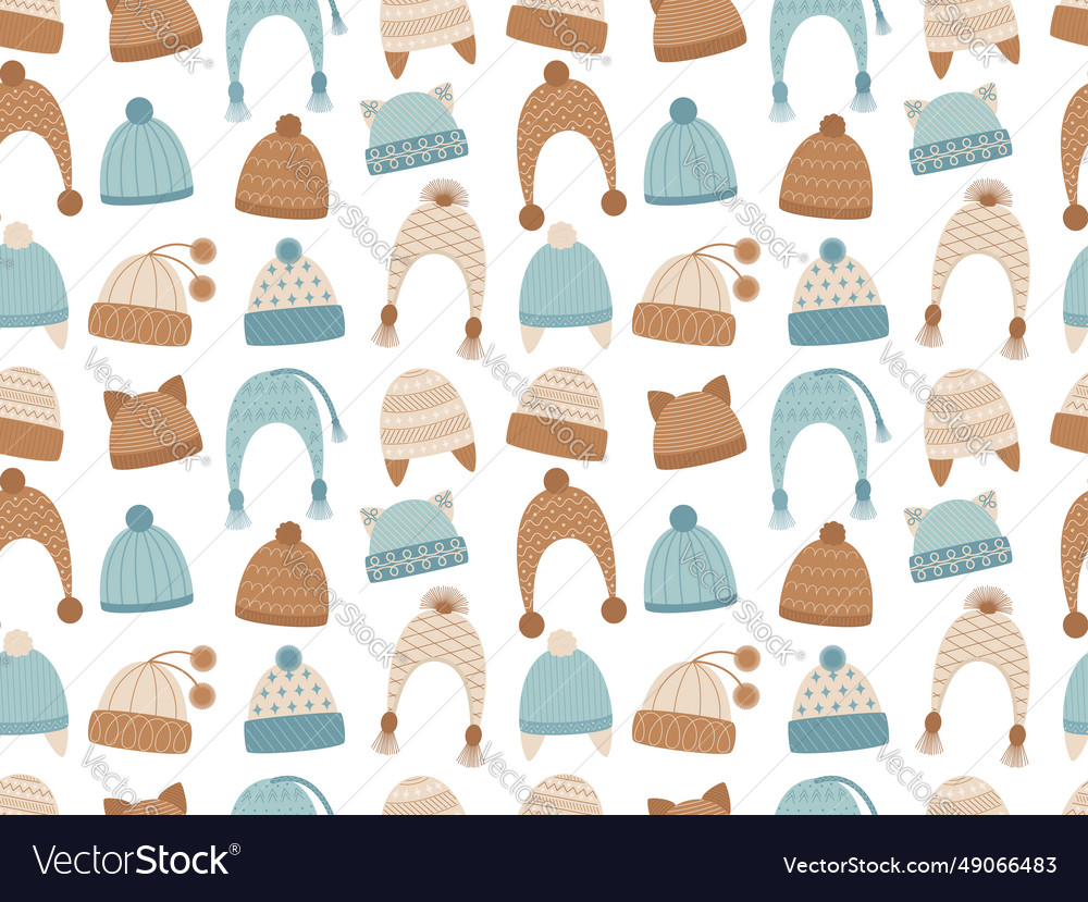 Pattern hats vector image Pattern hats