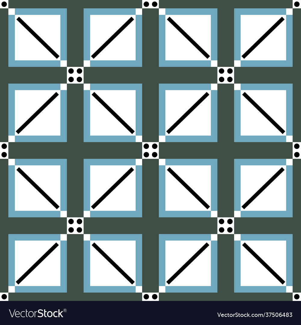 Pattern with squares circles and strokes