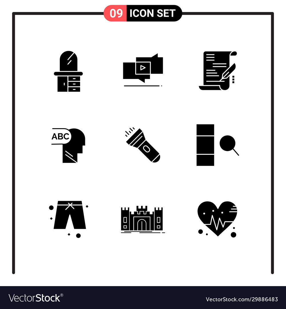 Set 9 solid style icons for web and mobile Vector Image Set 9 solid style icons for web and mobile