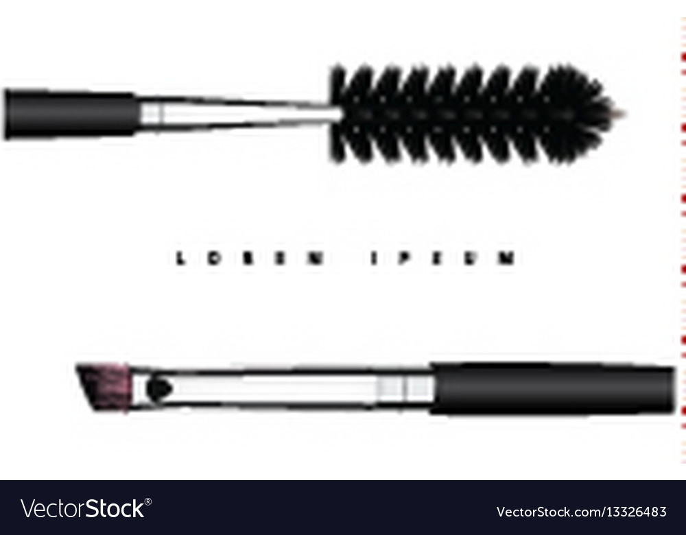 Set of makeup cosmetic brushes