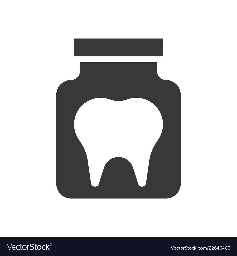 Zahn in Flaschen dental verwandte solide Ikone