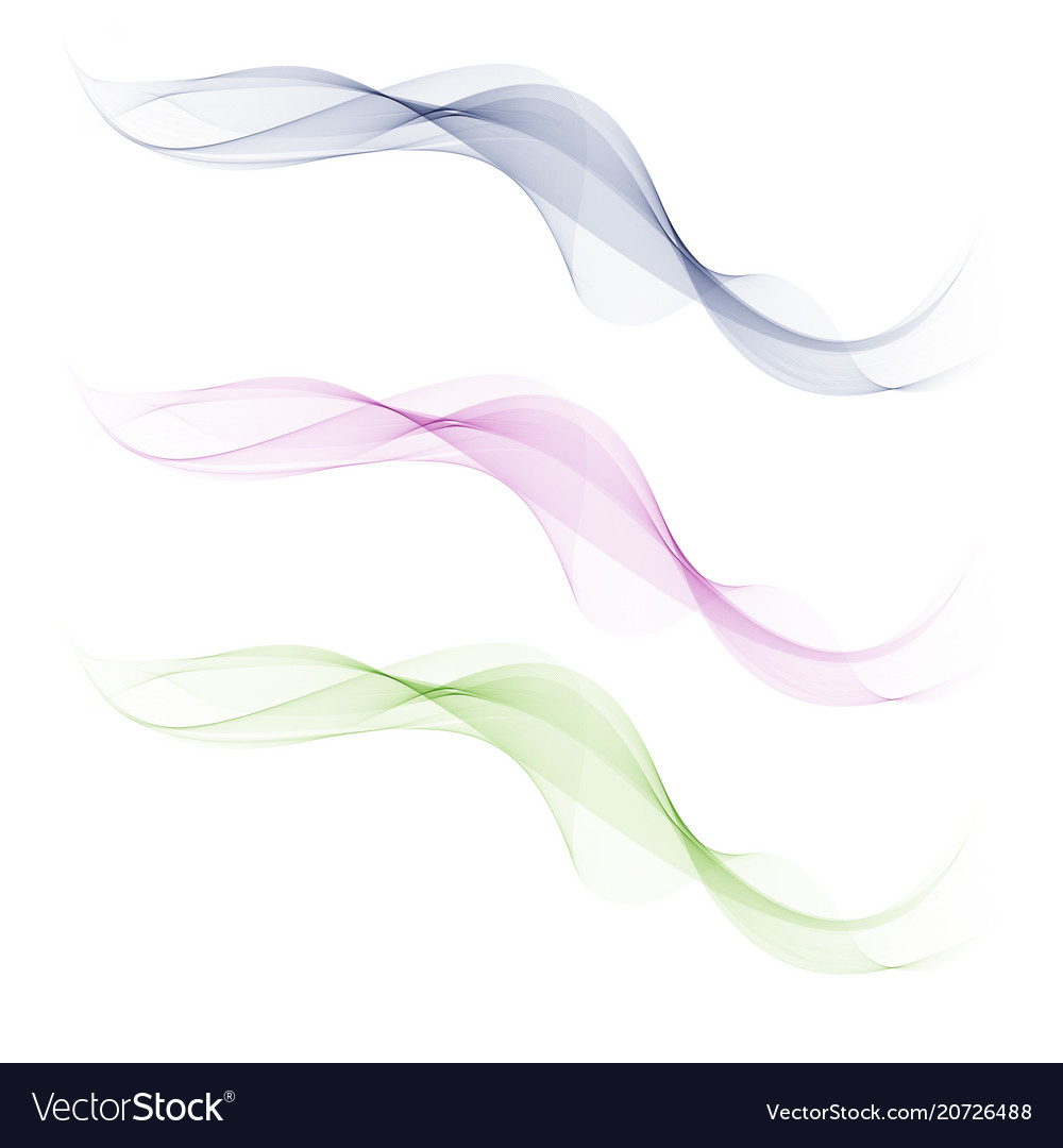 Abstract smooth color wave set