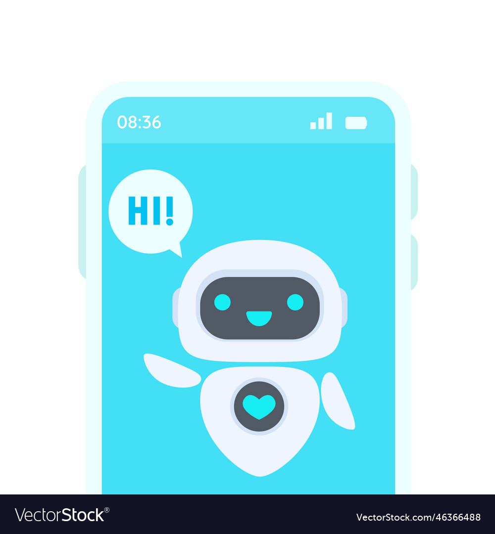 Auto reply system with intelligent robots provide vector image Auto reply system with intelligent robots provide