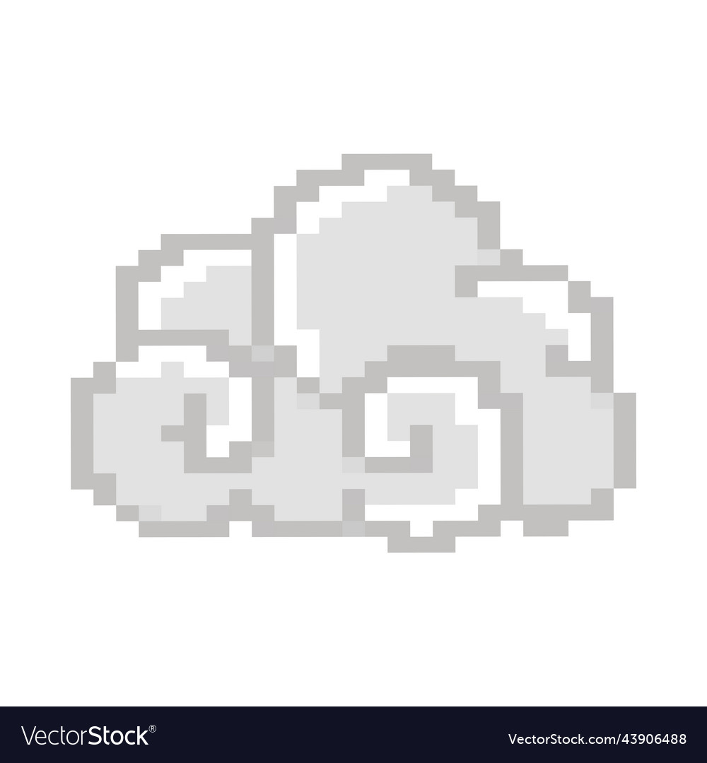 Cloud pixel art Royalty Free Vector Image - VectorStock