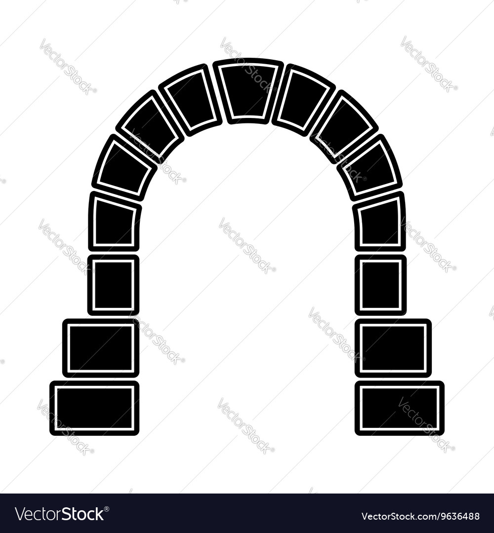 Entrance to railway tunnel icon simple style