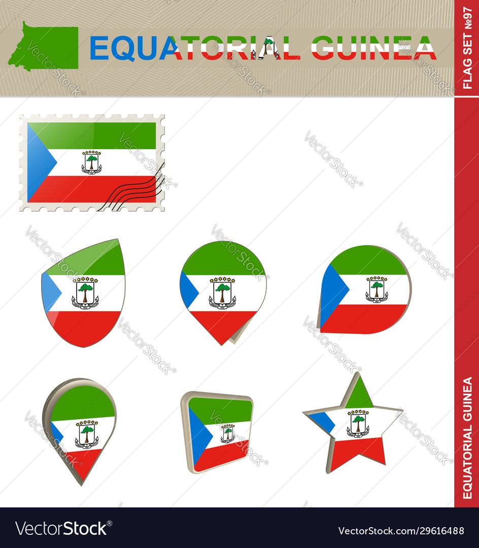 Equatorial guinea flag set 97