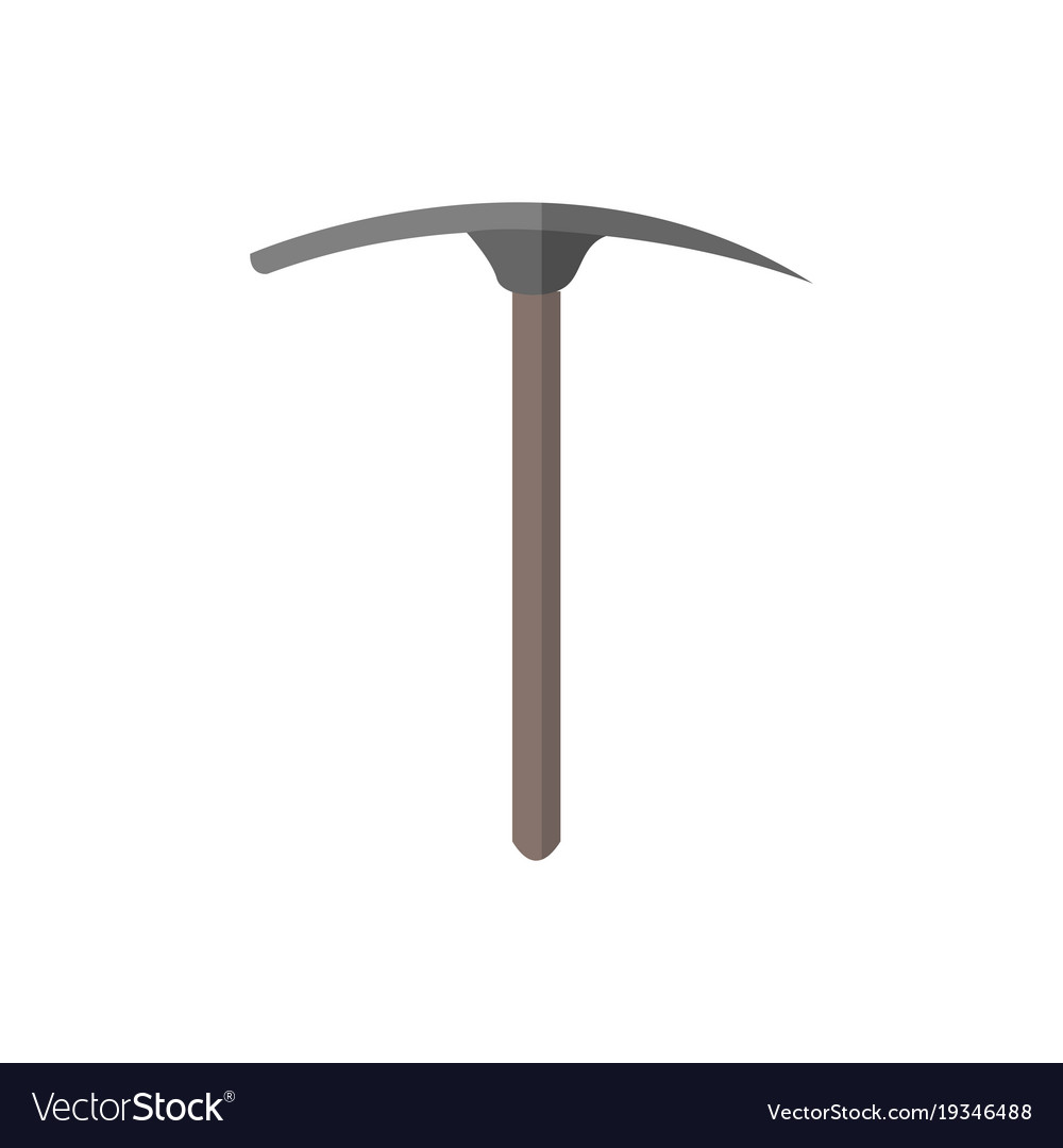 Flat style pickaxe mining graphic