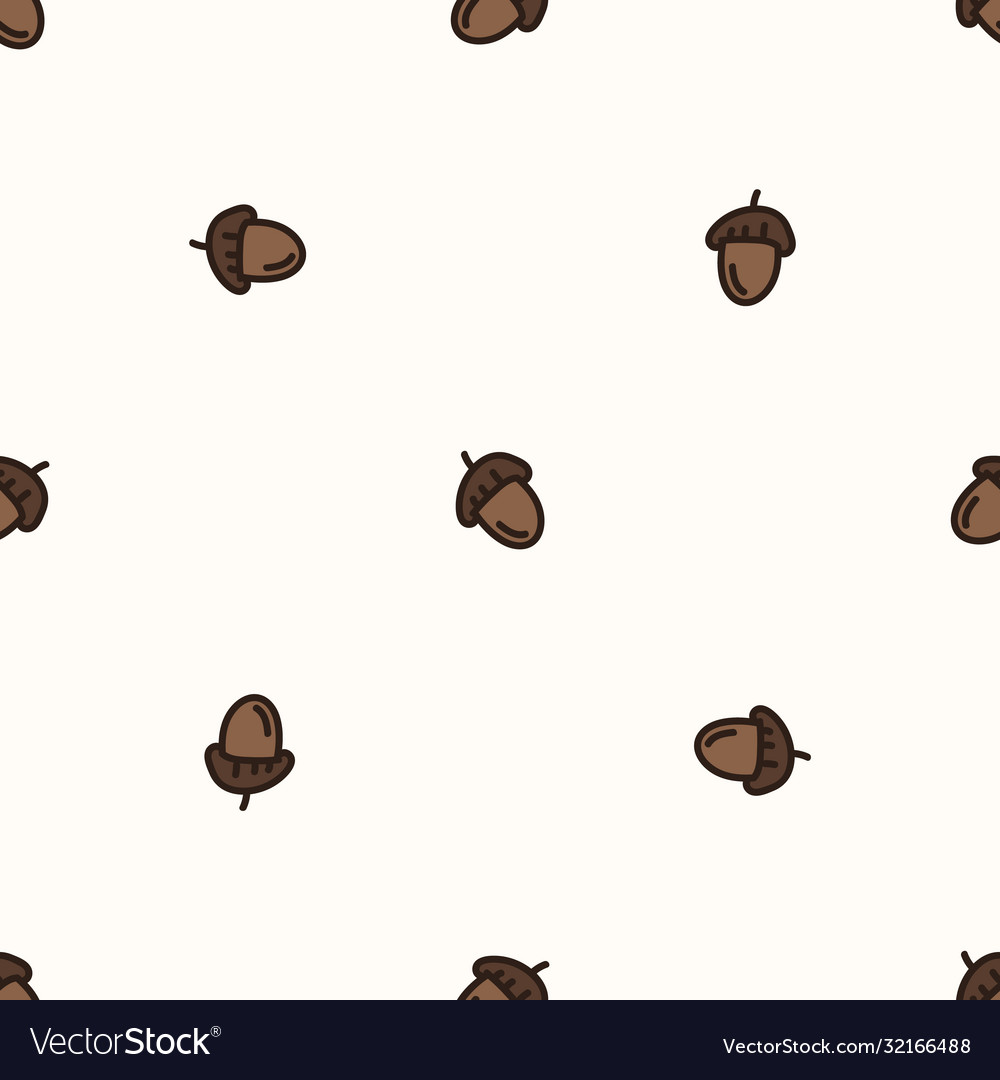 Forest Acorn Pattern - Minimalist
