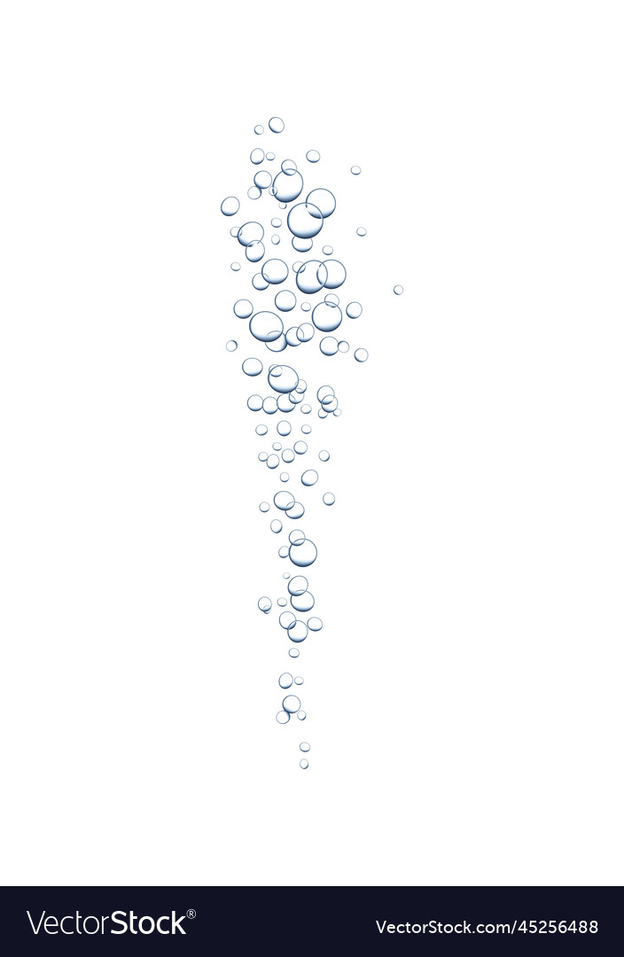 Realistic underwater bubbles Royalty Free Vector Image