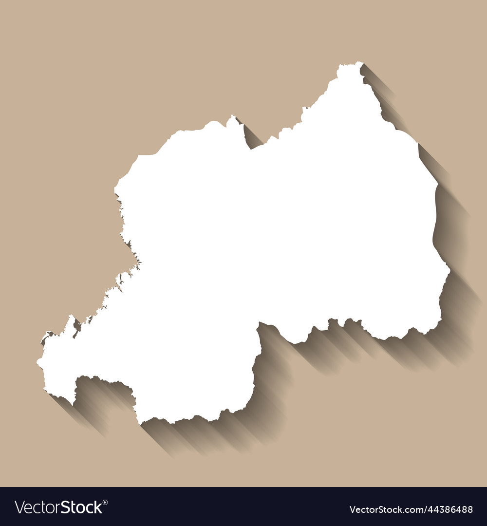 Rwanda country map silhouette