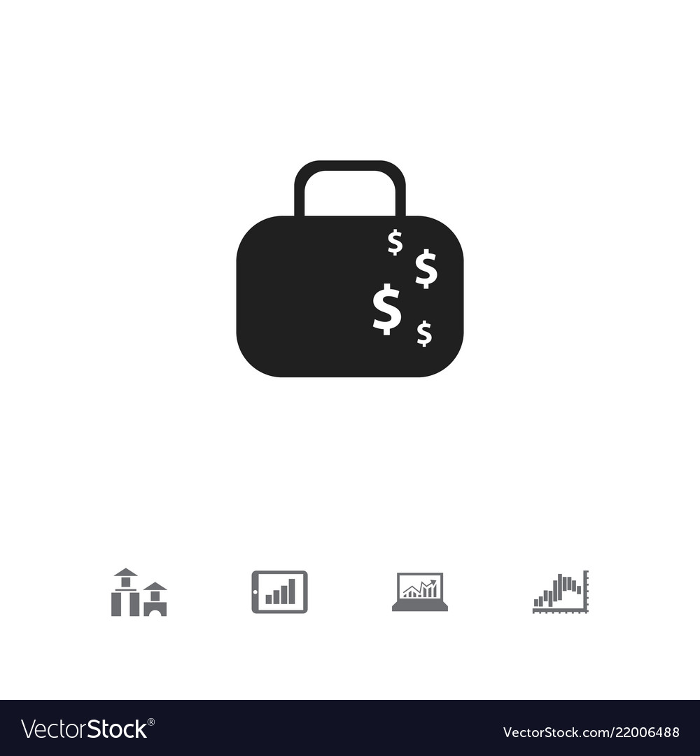 Set of 5 editable statistic icons includes vector image Set of 5 editable statistic icons includes