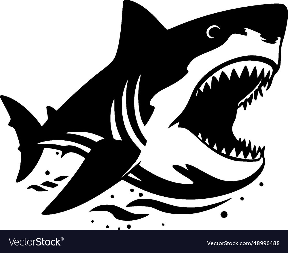 Shark - minimalist and simple silhouette Vector Image