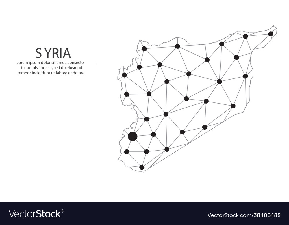 Syria communication network map image a low