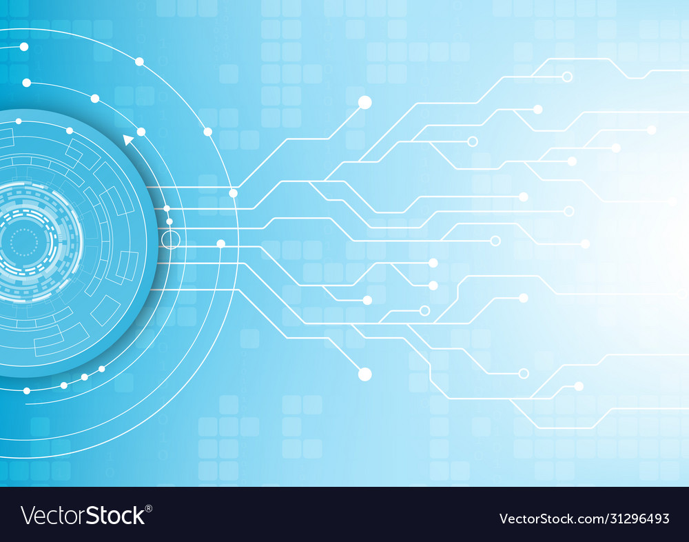 Circuit technology background with hi-tech digital Vector Image Circuit technology background with hi-tech digital