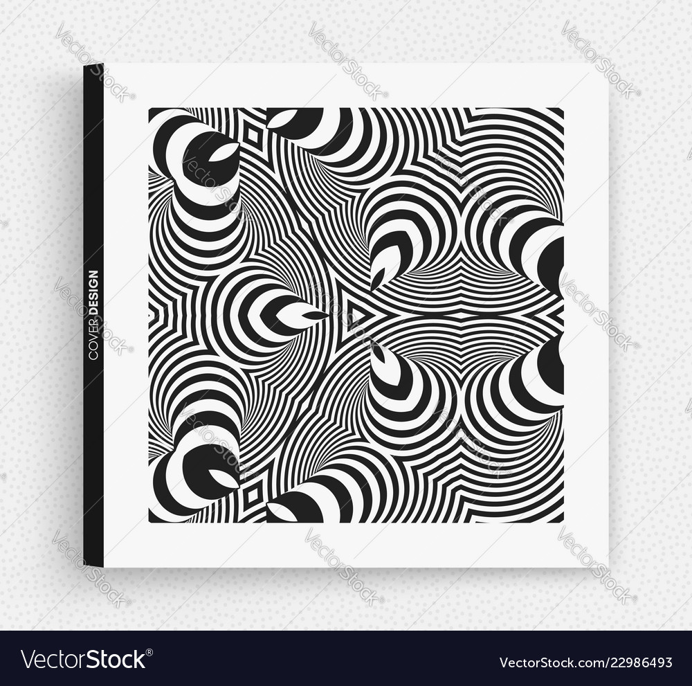 Cover design template black white Royalty Free Vector Image