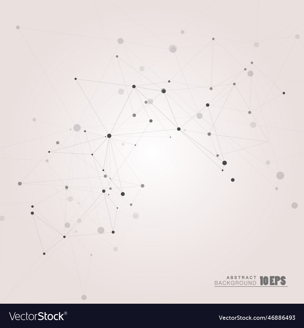 Design with connecting dots and lines vector image Design with connecting dots and lines