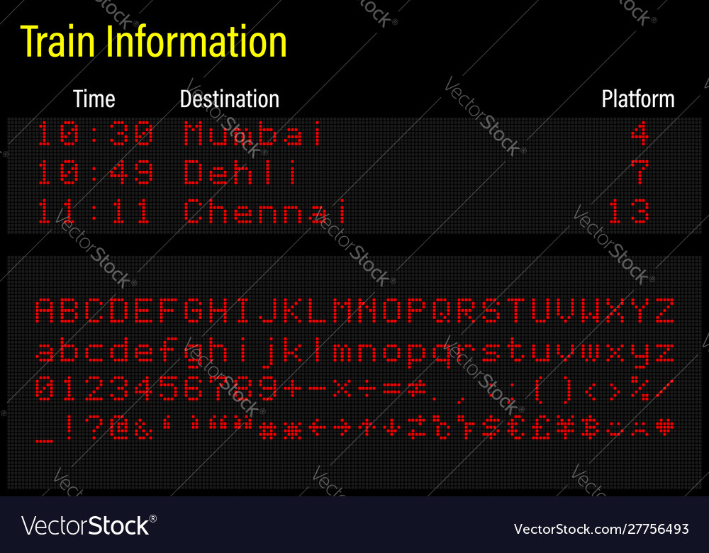 Digital LED Font Display