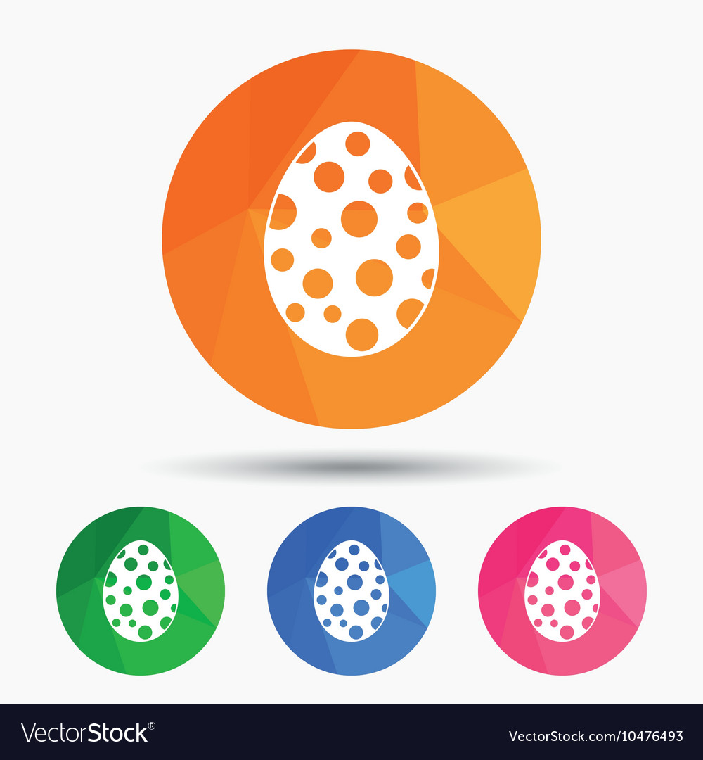 Easter egg sign icon tradition symbol Royalty Free Vector